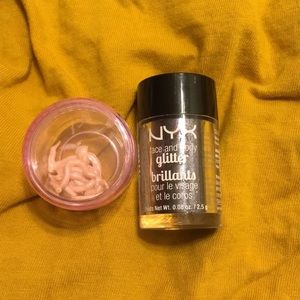 Nyx glitter and glitter glue sample